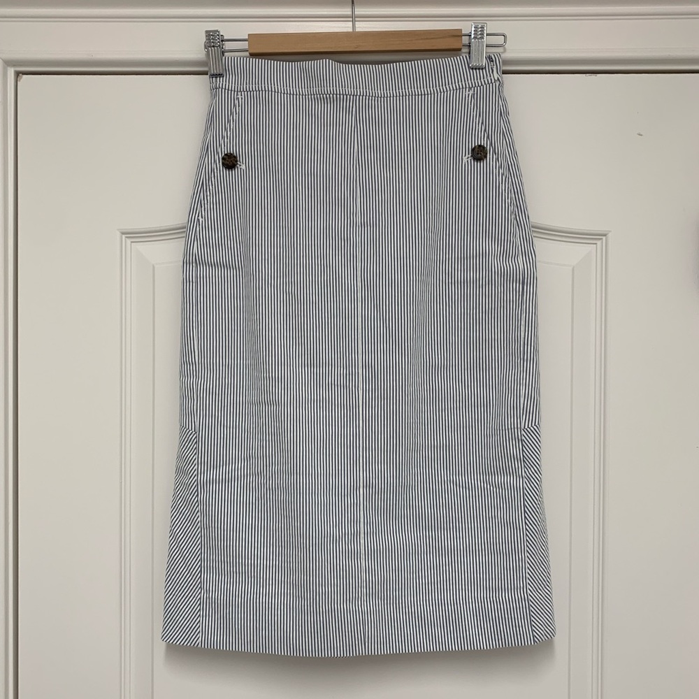 J. Crew | Seersucker Pencil Skirt